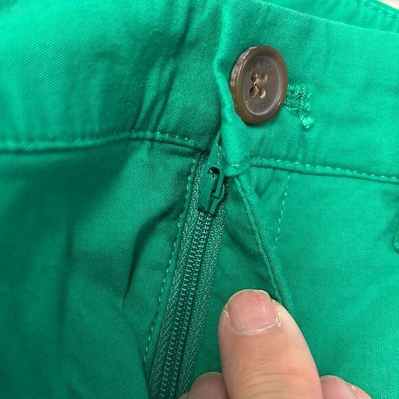 J. Crew Factory CG408 Green High-rise Wide-leg Cropped Pant For Women  size 25 - Picture 9 of 11